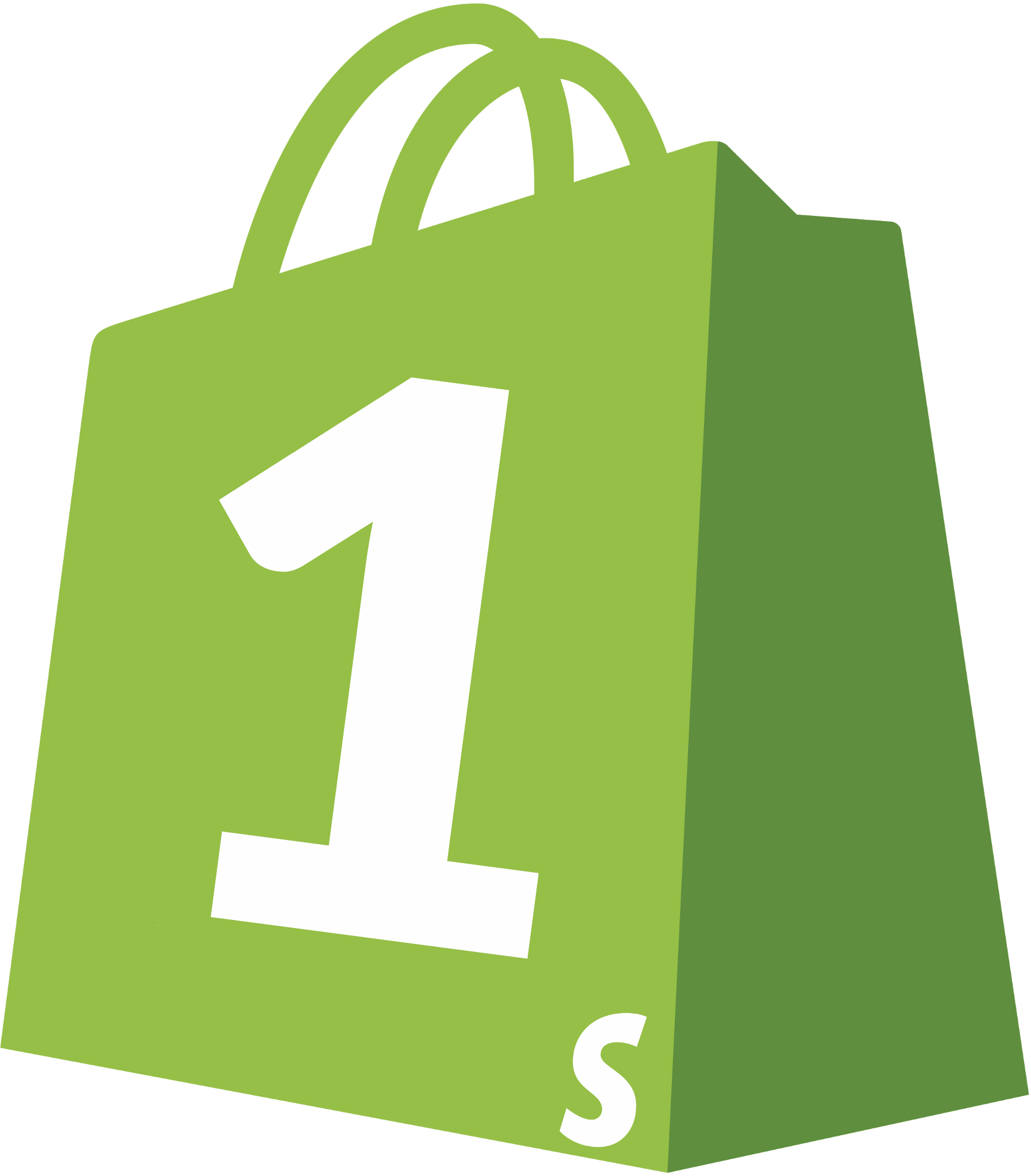 Shopify logo with number 1