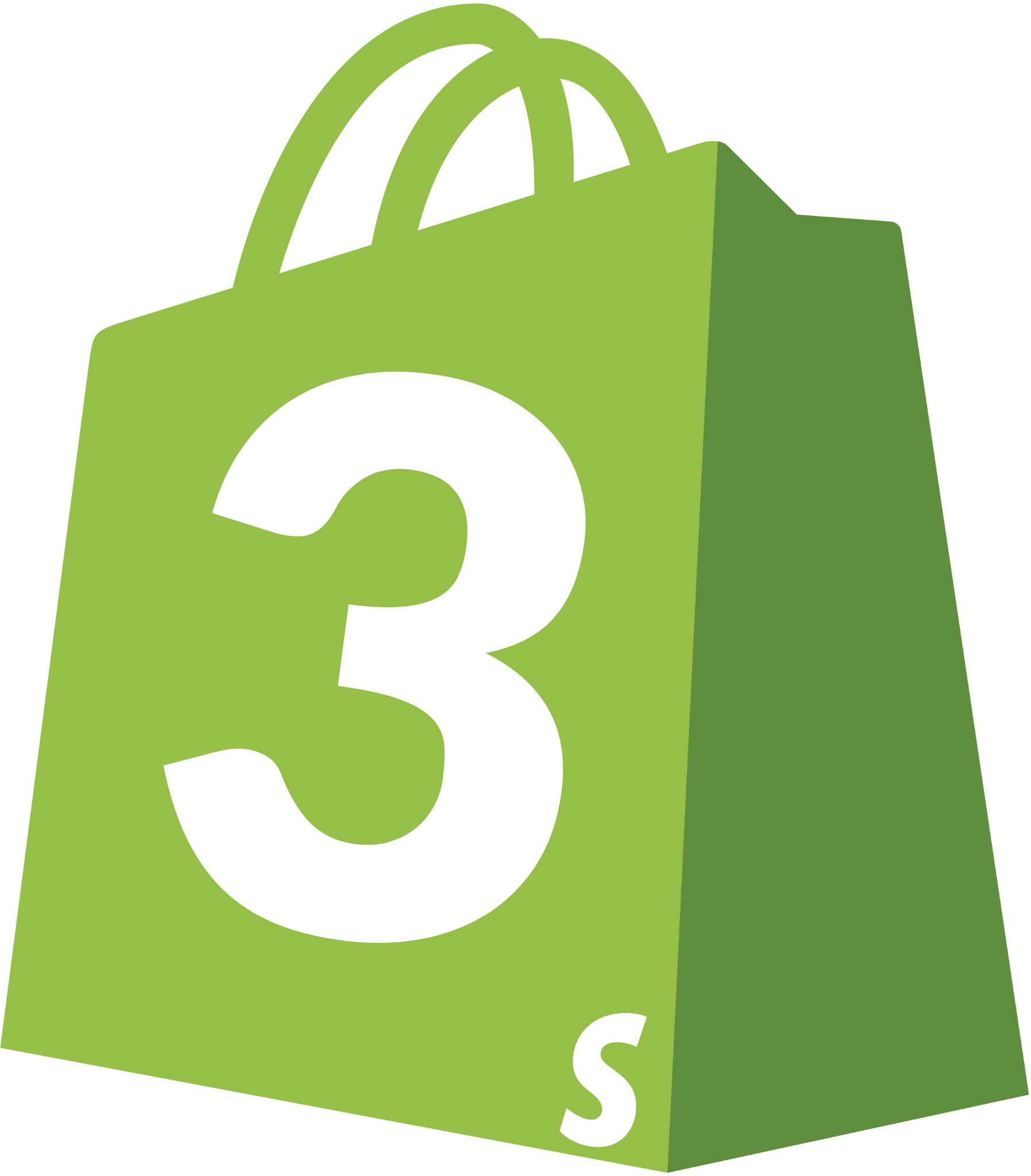 Shopify logo with number 3